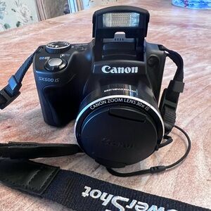 Canon PowerShot SX500 IS Black Digital Camera with Zoom Lens
